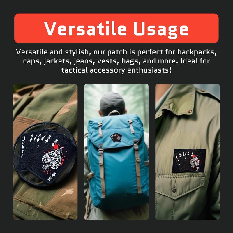Jestik رقعة تطريز يد الرجل الميت - رقع مضحكة مطرزة، رقعة معنوية تكتيكية عسكرية مع مشبك وحلقة، رقع لطيفة للحقائب، الجينز، السترات، السترات الواقية والمزيد - Image 5